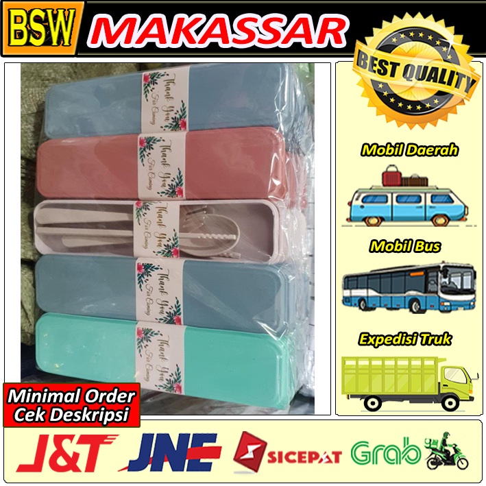 Jual Min Order Cek Deskripsi Souvenir SENDOK GARPU SUMPIT Set Travel