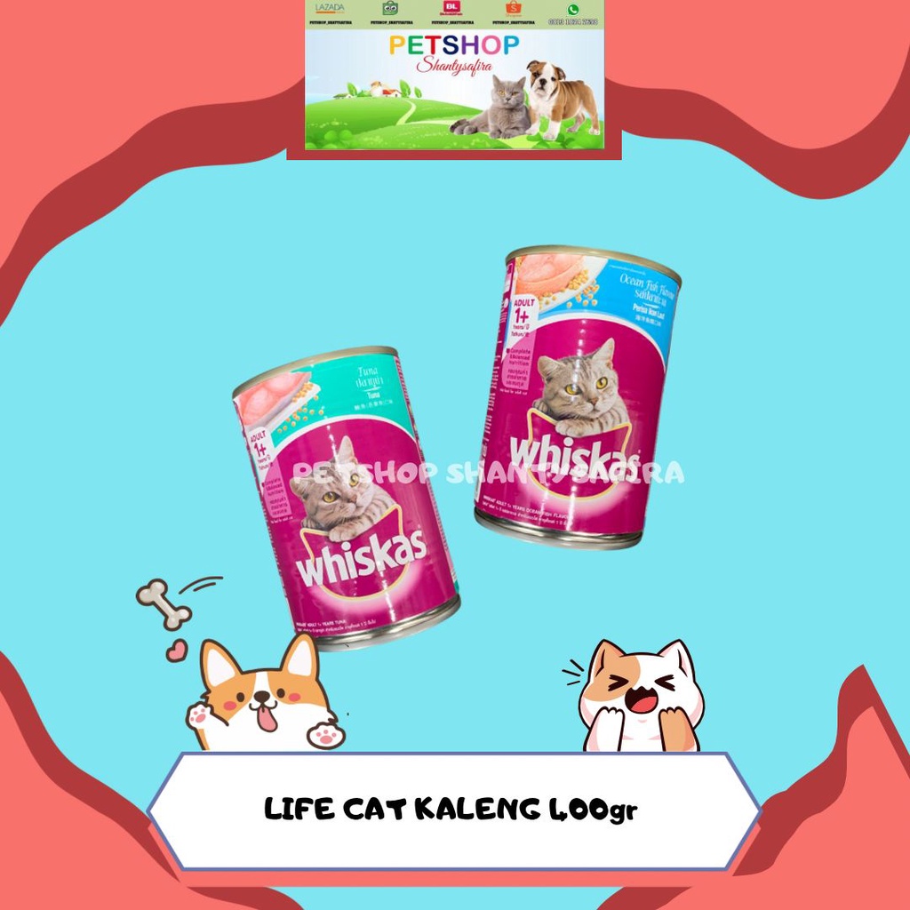 Jual MAKANAN KUCING BASAH WHISKAS KALENG 400 GR ADULT TUNA OCEAN FISH