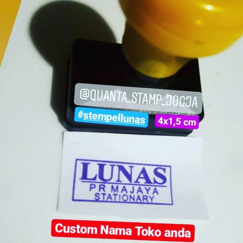 Jual Stempel LUNAS Yang Banyak Di Cari Custom Nama Toko Shopee Indonesia