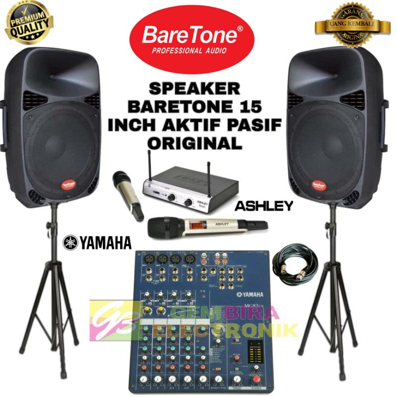 Jual Paket Speaker Aktif Pasif Baretone 15 Inch Original Sound System