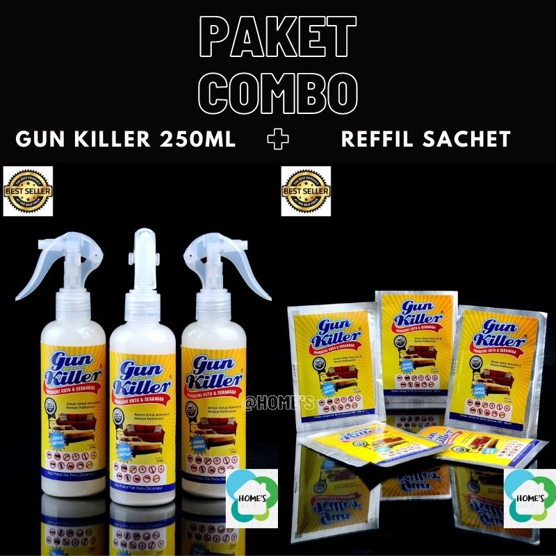 Jual Paket Combo Gun Killer Reffil Sachet Pembasmi Kutu Busuk Kasur