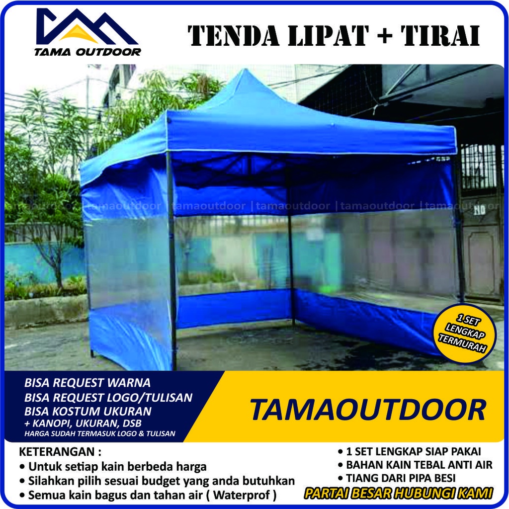 Jual Tenda Lipat Matic M X M Fulldinding Tirai Mika Transparant Mm