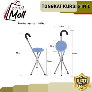 Jual Tongkat Kursi Duduk Lipat Foldable Cane Chair Alat Bantu Jalan