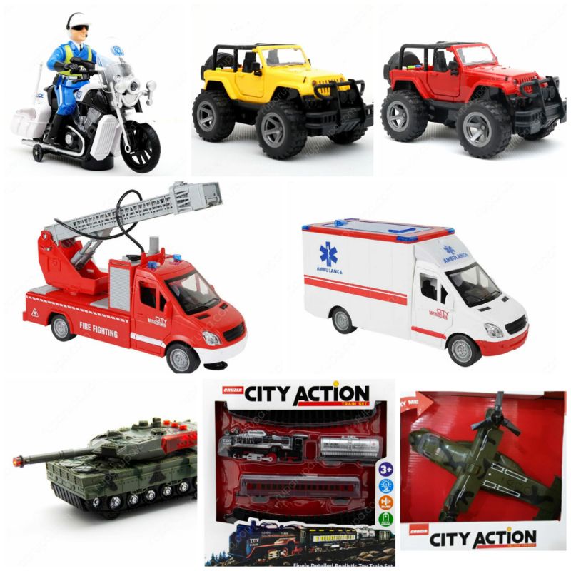 Jual Cruzer City Action Police Ambulance Fire Truck Engine Jeep