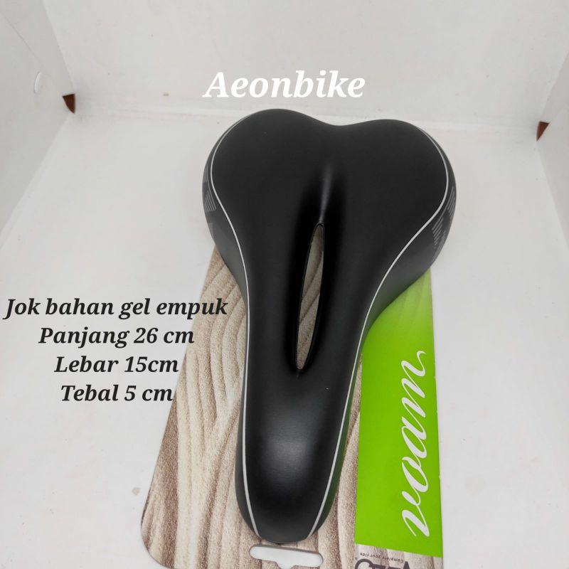 Jual Sadel Velo Plush Gel Sadel Bolong Tengah Jok Sepeda Empuk Bahan