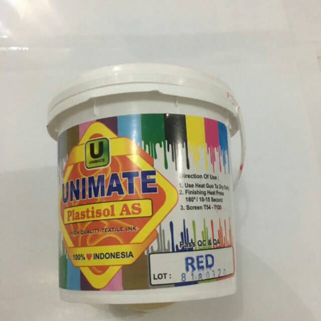 Jual Tinta Sablon Plastisol As Red Kg Shopee Indonesia