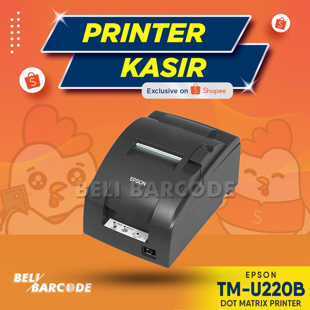 Jual PRINTER DOT MATRIX EPSON TMU220B CETAK STRUK 3 PLY AUTO CUTEER TMU