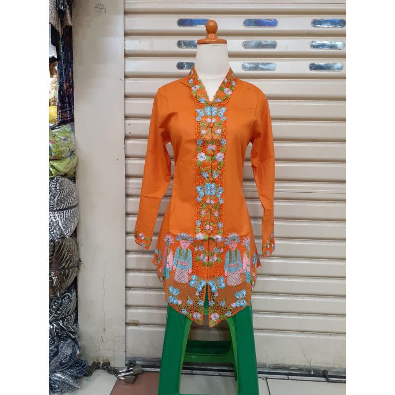 Jual Atasan Kebaya Encim Terbaru Kebaya Encim Motif Ondel Ondel