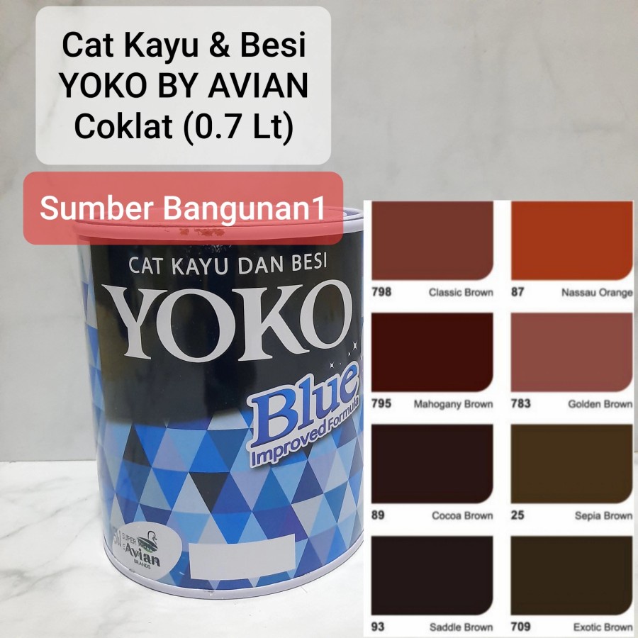 Jual Cat Minyak Kayu Yoko By Avian Lt Coklat Cokelat Besi Lis