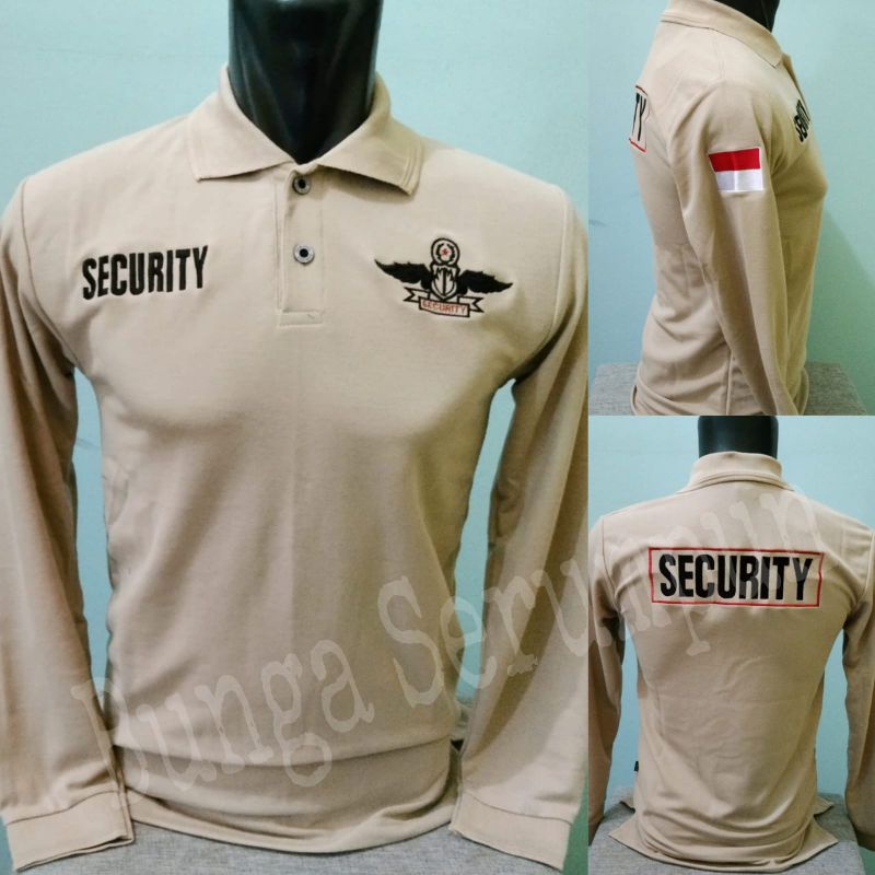 Jual KAOS SECURITY WINGS KREM PANJANG KAOS KERAH SECURITY WINGS KREM