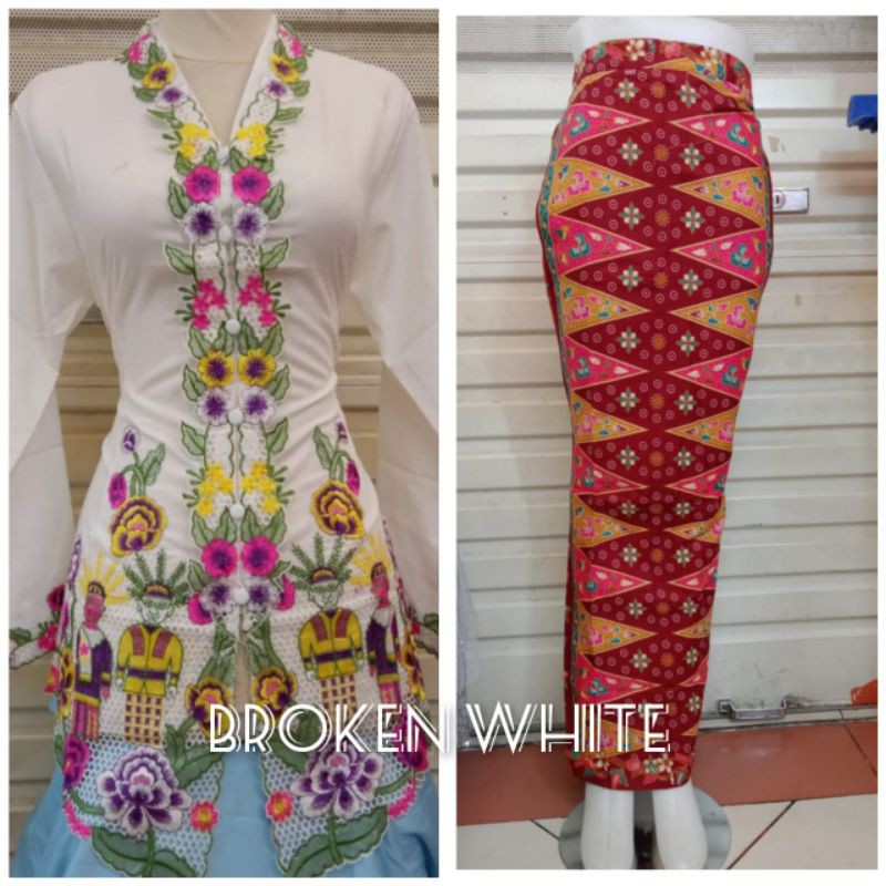 Jual Lk Setelan Kebaya Encim Motif Ondel Lengan Panjang Shopee Indonesia