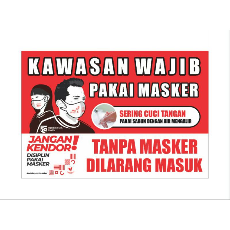 Jual Stiker Kawasan Wajib Pakai Masker Shopee Indonesia