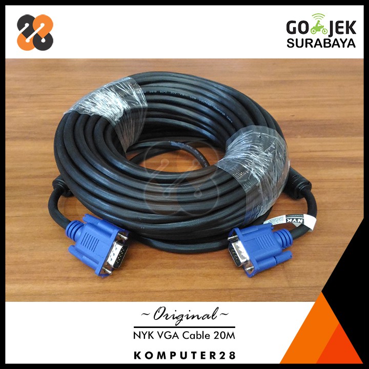 Jual NYK M Tech High Quality VGA Cable Male To Male 20M Kabel VGA 20