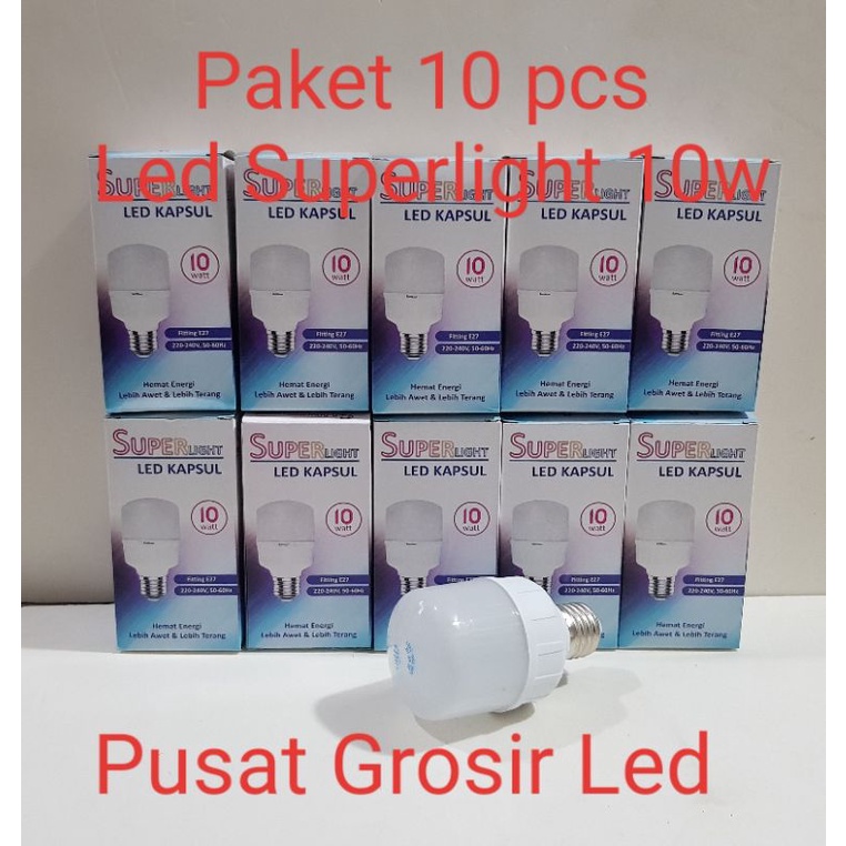 Jual Paket Buah Lampu Led Kapsul Watt Superlight Cahaya Putih