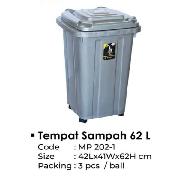 Jual Tempat Sampah 62 Liter Dengan Roda Shopee Indonesia