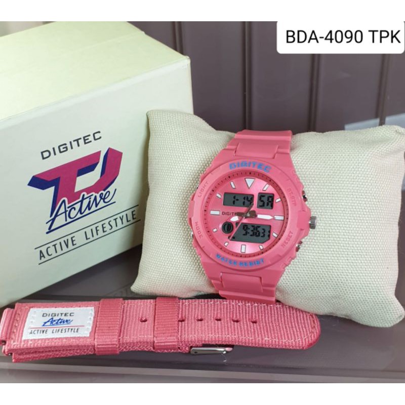 Jual JAM TANGAN WANITA DAN PRIA DIGITEC 4090 ORIGINAL DIAMETER 4CM