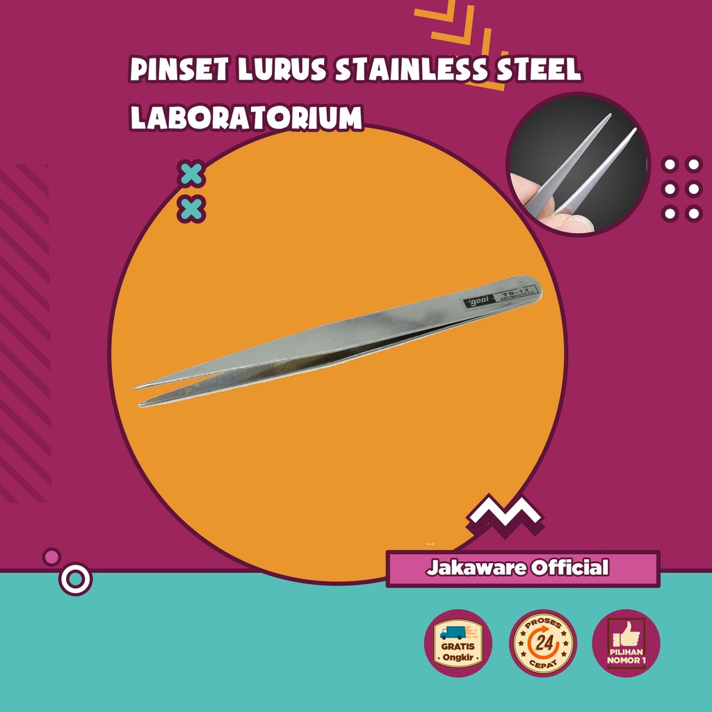 Jual Pinset Lurus Stainless Steel Laboratorium Alat Bantu Pick Mini L