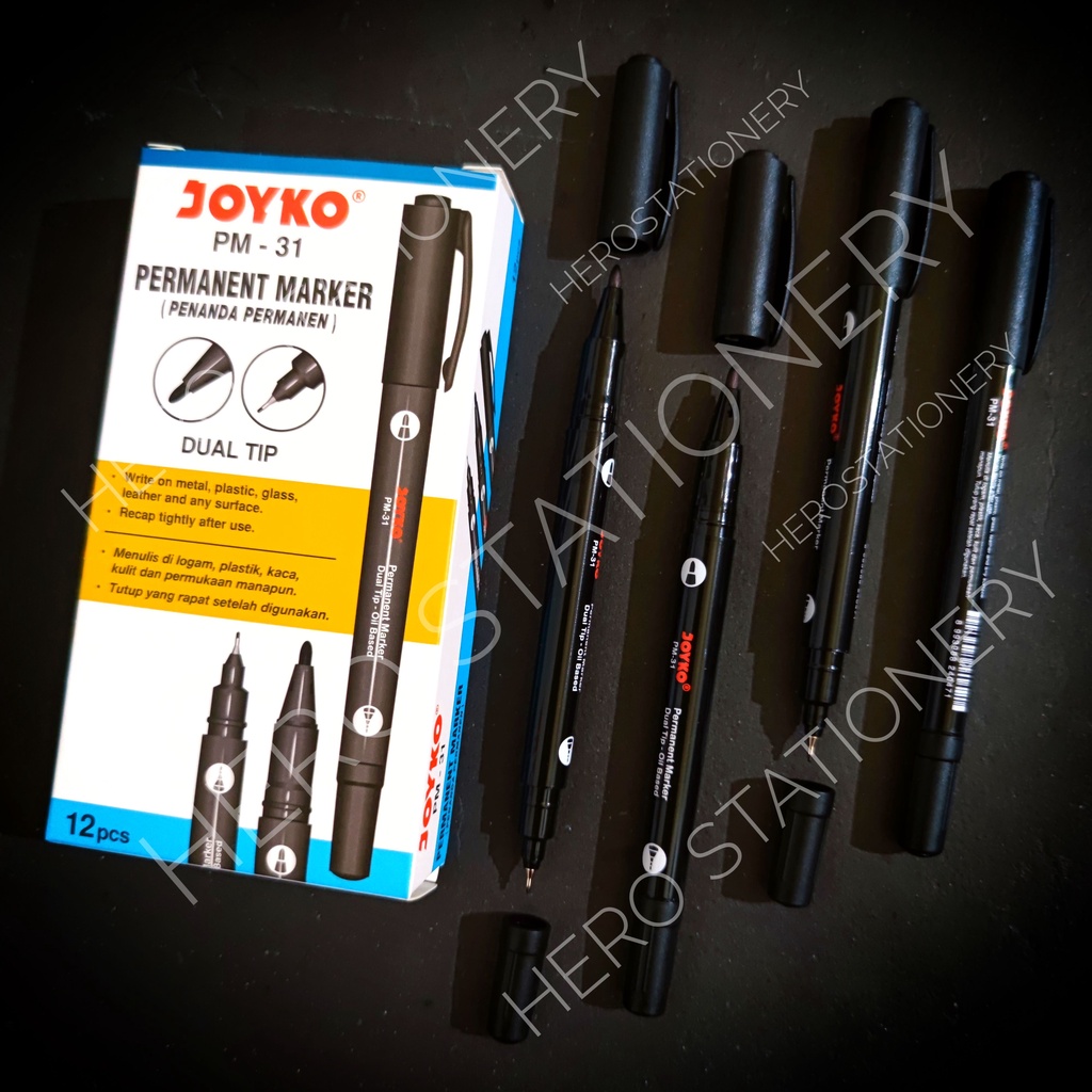 Jual Joyko Double Tip Permanent Marker Spidol Permanen PM 31 PM 32 PM