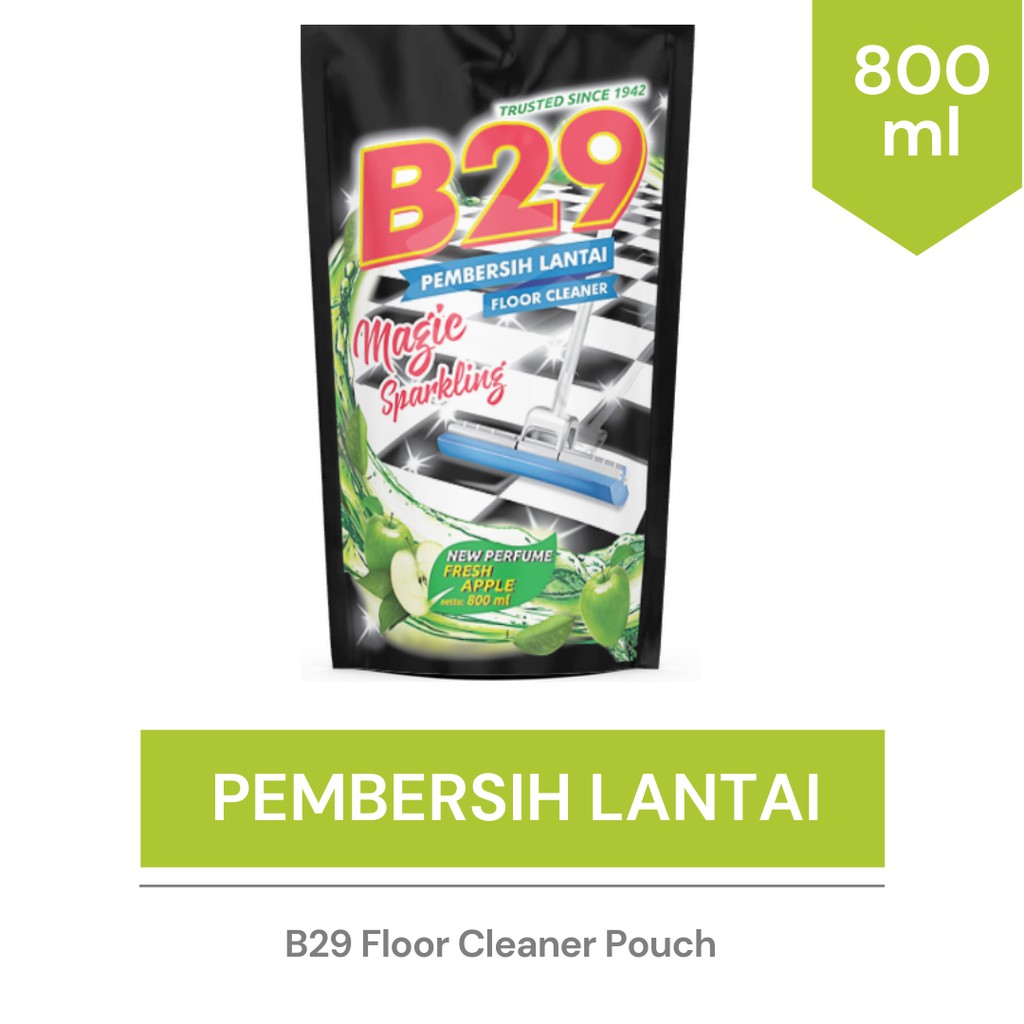 Jual B29 Floor Cleaner Pouch 800ml Pembersih Lantai Apel Shopee