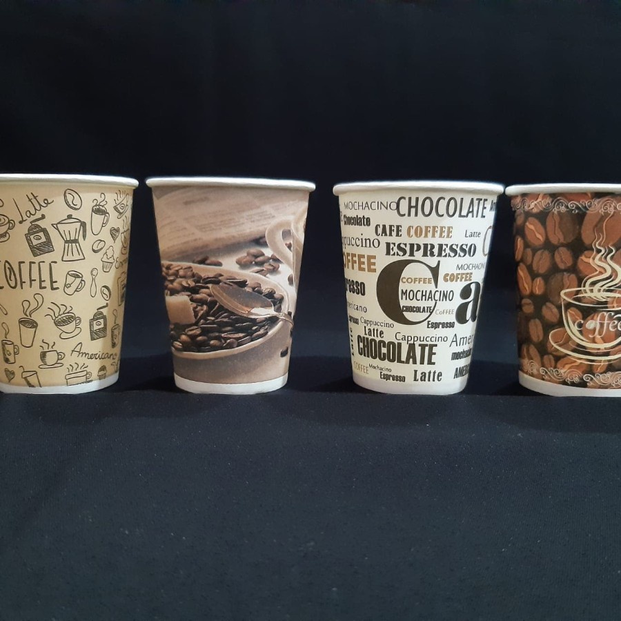 Jual Paper Cup Gelas Kertas Kopi Motif Isi Pc Shopee Indonesia