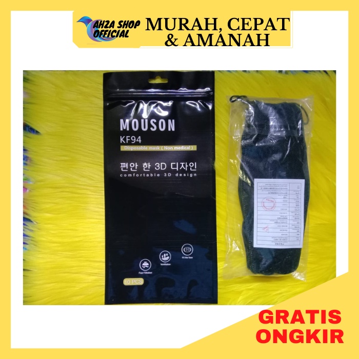 Jual Masker Medis Kf Korea Model Evo Ply Warna Hitam Pack Isi