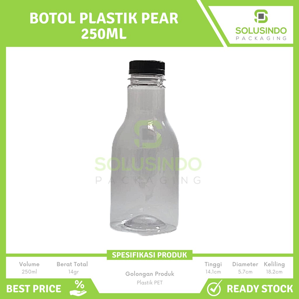 Jual Botol Plastik Pear Pir Ml Pet Minimal Pcs Shopee Indonesia