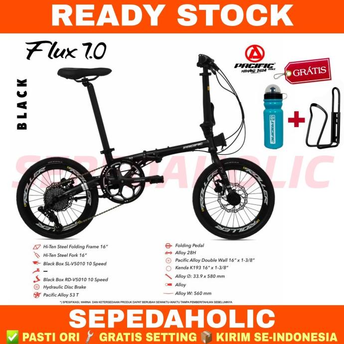 Jual Sepeda Lipat 16 Inch PACIFIC Flux 7 0 10 Speed Hidrolik Shopee