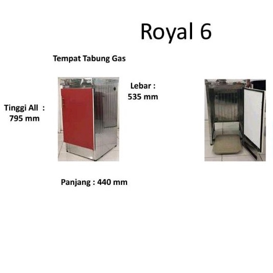 Jual Tempat Tabung Gas Royal R Stainless Rak Kompor Meja Dapur