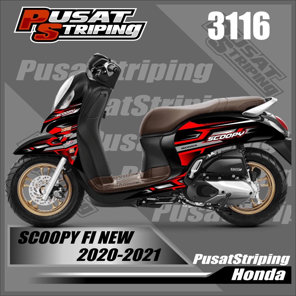 Jual Sticker Striping Scoopy New Lis Variasi Racing