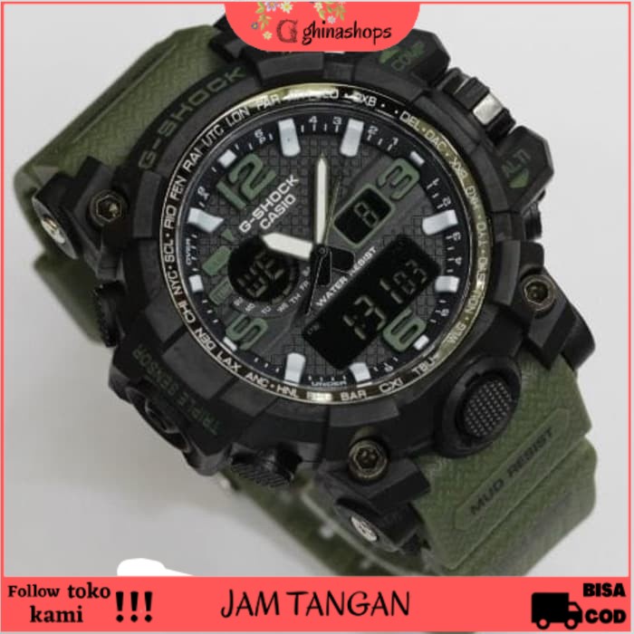 Jual COD Jam Tangan Pria Casio Gshock GWG 1000 Digital Karet Hijau