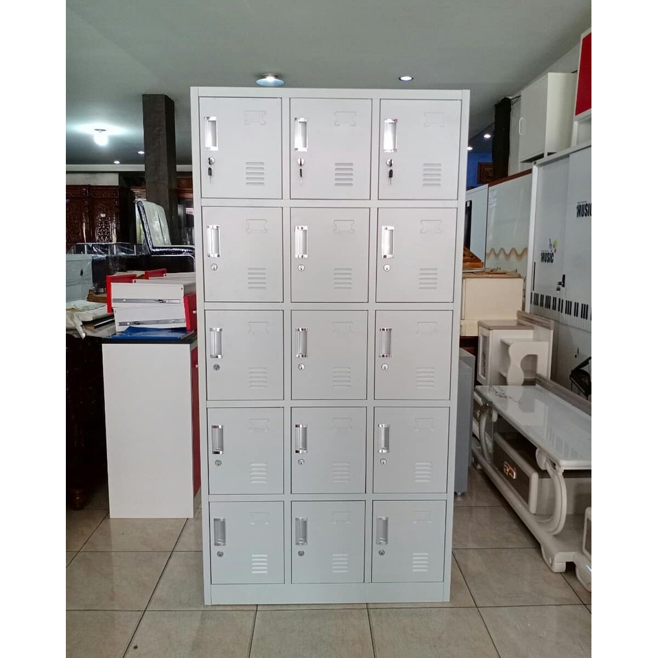 Jual Lemari Locker Arsip Rak Buku Besi 5 9 12 15 Pintu Shopee