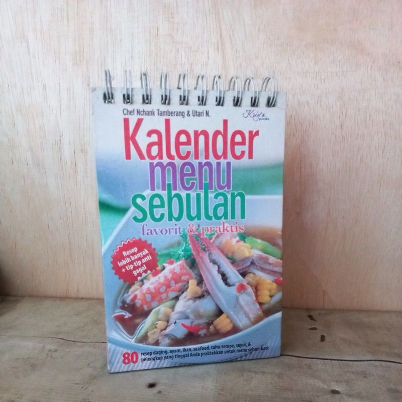 Jual Buku Resep Masakan Kalender Menu Sebulan Favorit Praktis