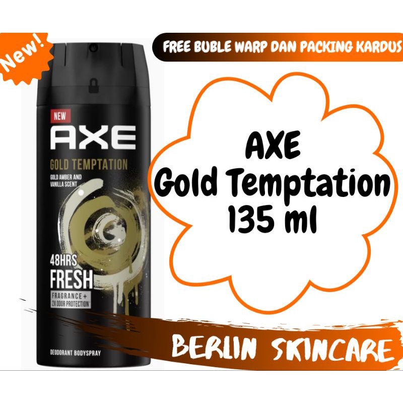 Jual Axe Deodorant Body Spray Gold Temptation 135 Ml Axe Deodoran