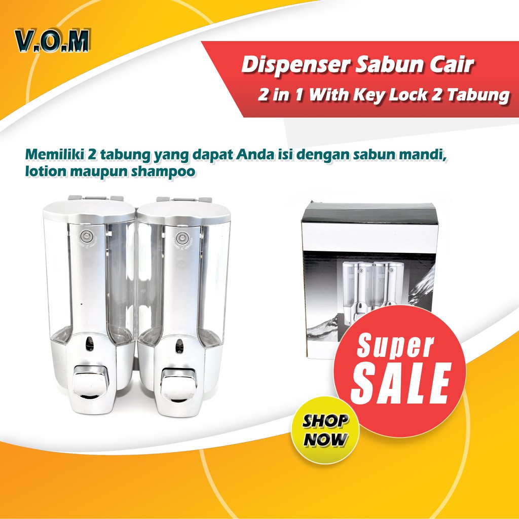 Jual Vom Dispenser Sabun Cair In With Key Lock Tabung Double