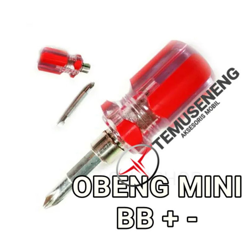 Jual Obeng Mini Bolak Balik Merah Bening Plus Minus Shopee Indonesia