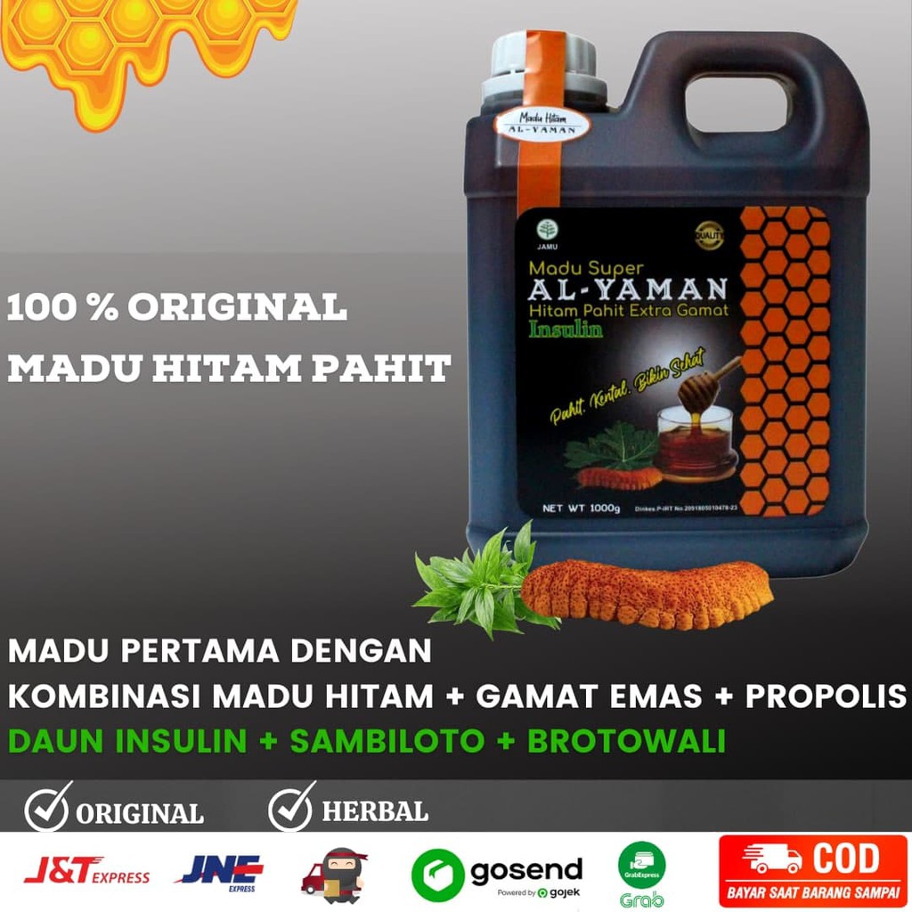 Jual Madu Hitam Pahit Asli Al Yaman 1kg Madu Pahit Herbal Untuk