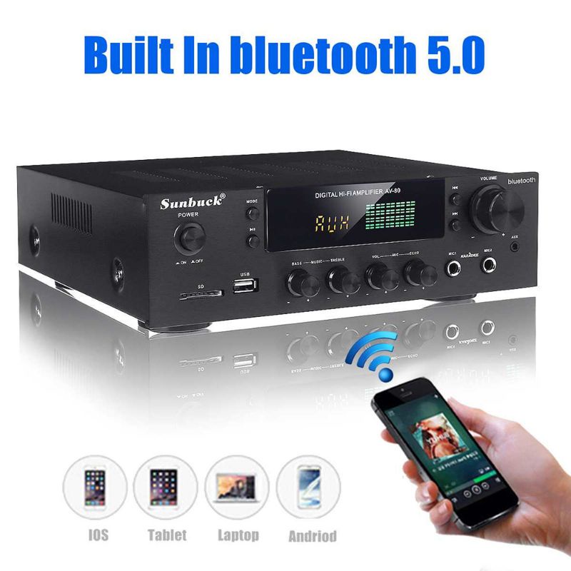 Jual Sunbuck Audio Amplifier Bluetooth Eq Karaoke Home Theater Fm Radio