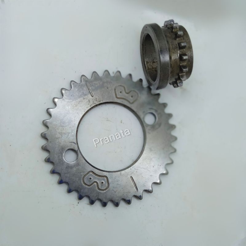 Jual Original Set Gear Gigi Sentrik Atas Bawah Honda Tiger Megapro GL