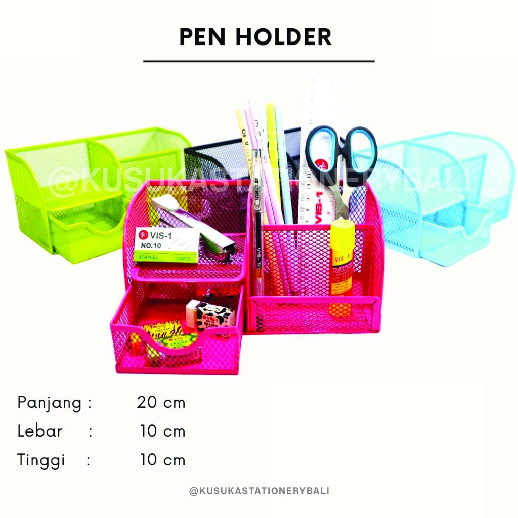 Jual PEN HOLDER 9078 Pen Organizer JARING BESI PERSEGI Shopee Indonesia