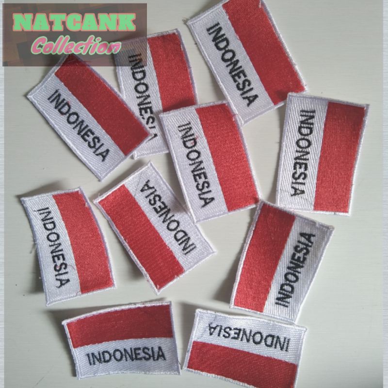 Jual EMBLEM BORDIR BENDERA INDONESIA Shopee Indonesia