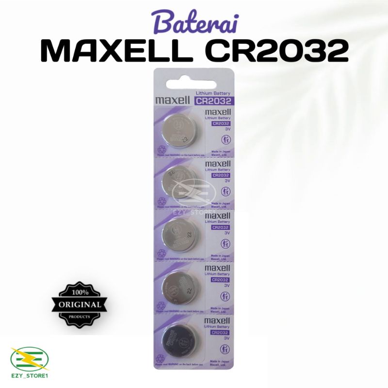 Jual Baterai Maxell CR2032 Original Lithium Battery 3V Batrai CR 2032