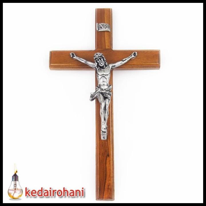 Jual Salib Dinding Kayu Gantung Corpus Yesus Inri Fiberglass Cm