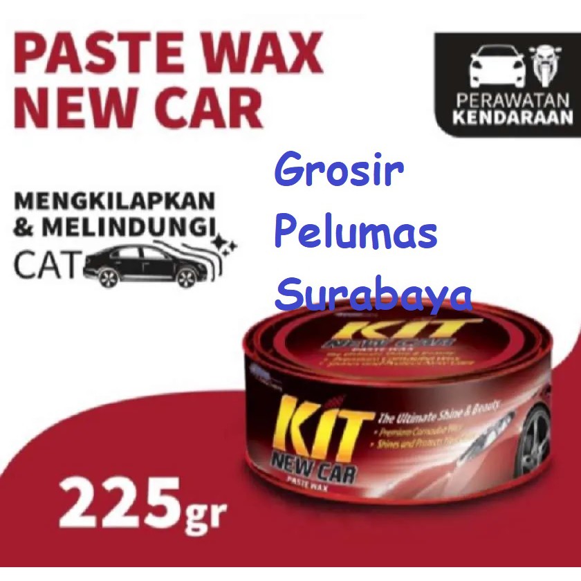 Jual Kit Merah New Car Paste Wax 225gr Premium Carnauba Wax Clear