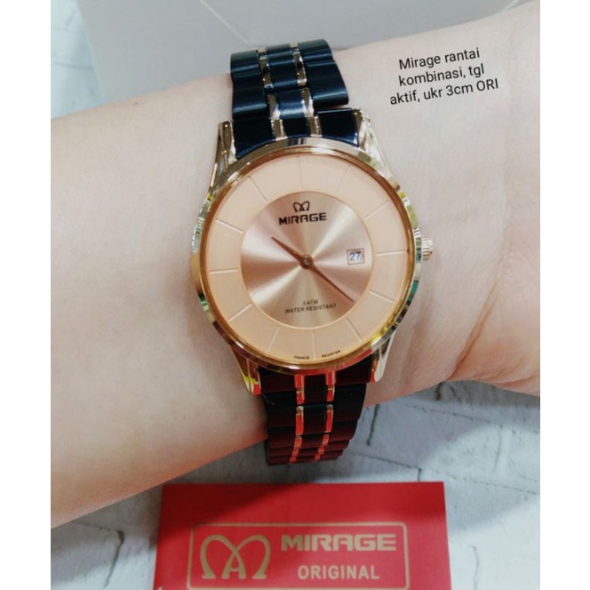 Jual Jam Tangan Wanita Mirage Original Water Resist Tanggal Aktif Jam