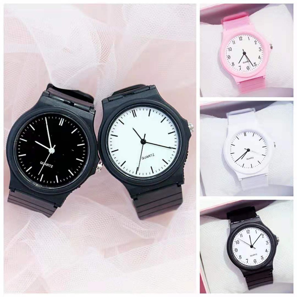 Jual Jam Tangan Analog Quartz Rubber Untuk Wanita Dan Pria Casual