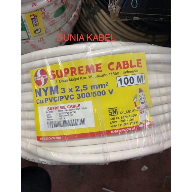 Jual Kabel Listrik Kawat NYM Supreme 3X2 5 3X2 5 100 Meter Shopee