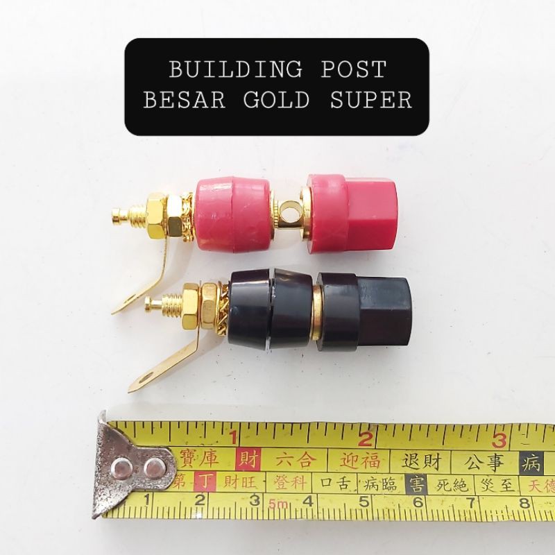 Jual Binding Post Besar Emas Terminal Aki Audio Jack Banana Gold