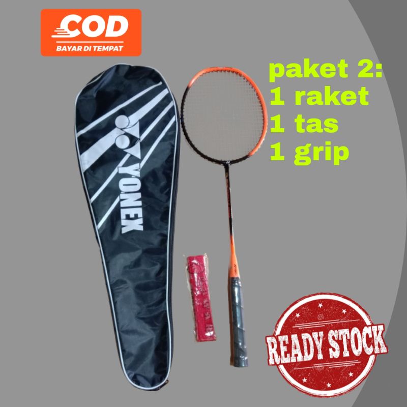 Jual Raket Bulutangkis Raket Badminton Bahan Aluminium Paket Lengkap