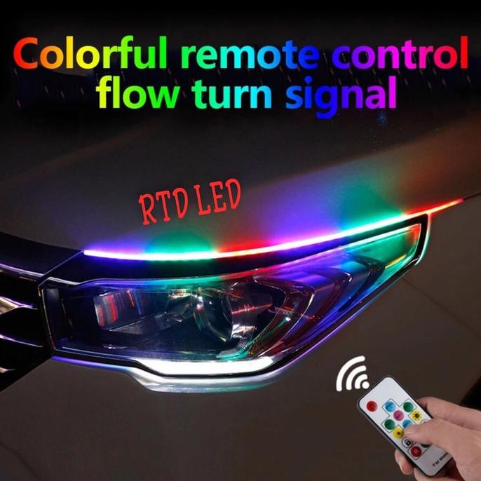 Jual Lampu Alis Rgb Drl Flexibel Slim Rgb Remote Rubah Warna Cm R