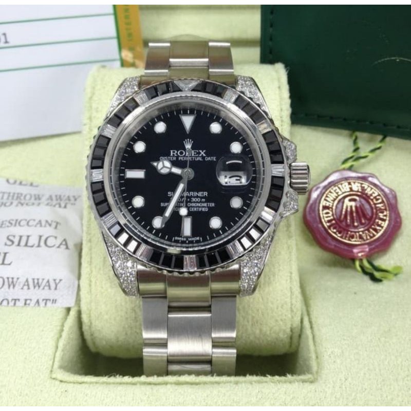 Jual Jam Tangan Pria Merek Rolex Sultan Submariner Diamond Automatic